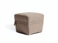 Puf kwadratowy z materiału tekstylnego w kolorze beżowym 30 x 30 x 25cm