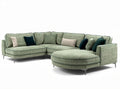 Sofa narożna z tkaniny w kolorze zielonym 320 x 180 x 85cm