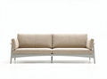 Sofa z tkaniny w kolorze beżowym o wymiarach 200 x 85 x 70 cm
