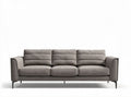 Sofa tapicerowana w szarym kolorze 200 x 85 x 75cm do salonu