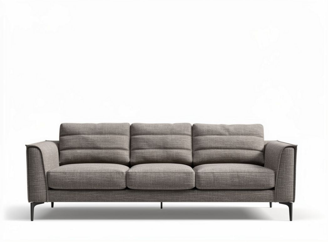 Sofa tapicerowana w szarym kolorze 200 x 85 x 75cm do salonu
